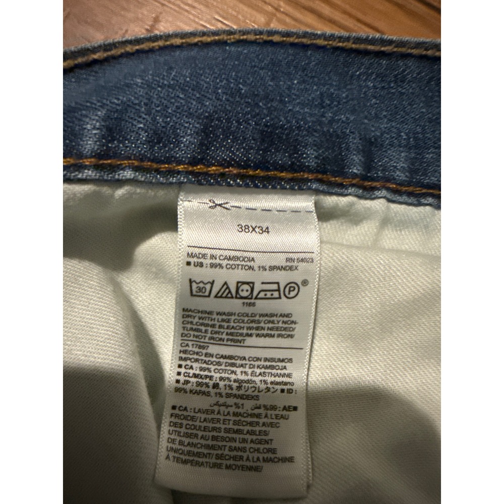 Old Navy Mens Boot-Cut Jeans Medium Wash Denim Blue 38x32 - Picture 4 of 4